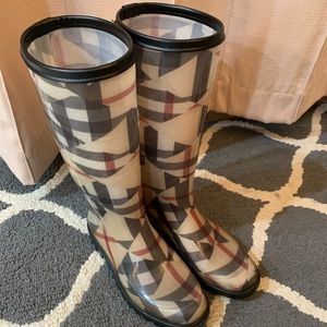 Authentic Burberry Rain Boots, Size 36